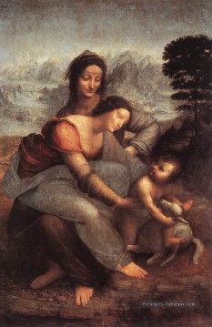  enfant - La Vierge à l’Enfant avec Sainte Anne Léonard de Vinci